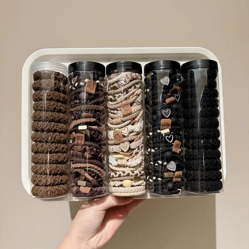 Corda de cabello gruesa de alta elasticidad para mujeres no lastiman el cabello anillo de cabello de alta cola de caballo banda de goma de cabello para adultos