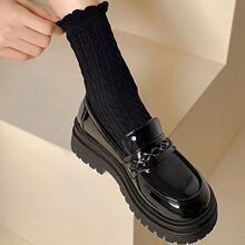 英伦风小皮鞋日系女jk小众学生乐福鞋新款黑色百搭工作鞋平底单鞋