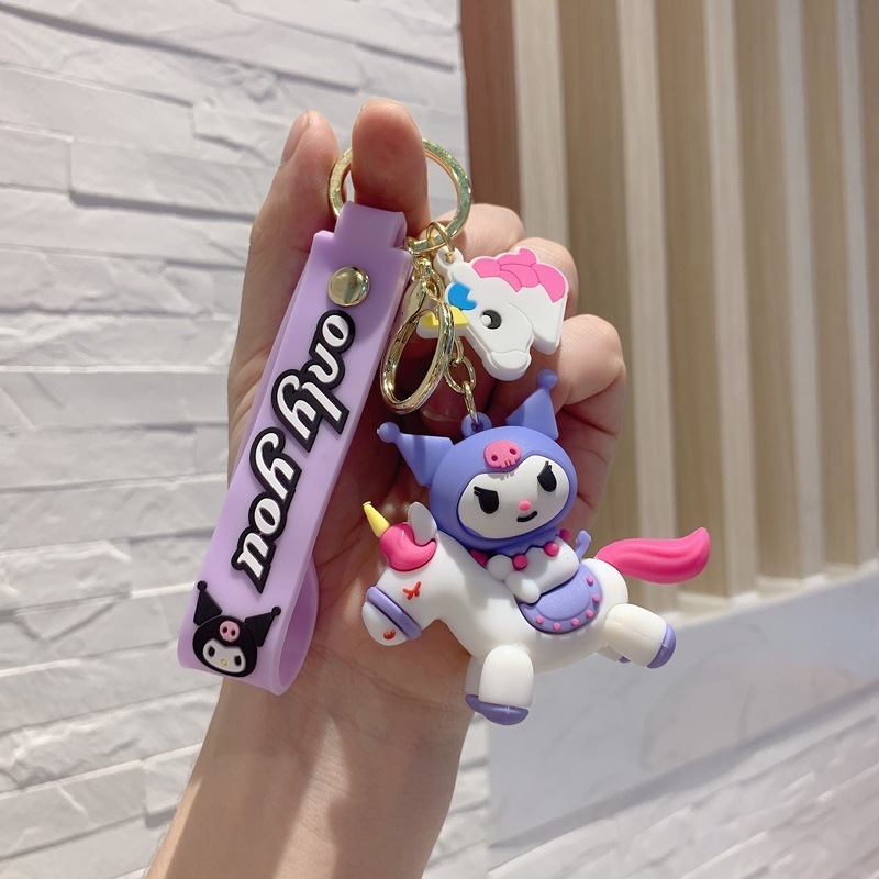 インターネット有名人かわいい馬 Xiaochi 虹馬ユニコーンキーホルダーカップルバッグペンダント車のキーチェーンギフト卸売|undefined