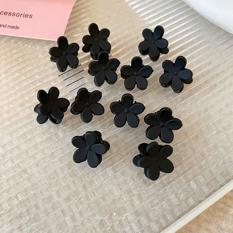 12 darabos virágos mini kacsacsőrű csat, édes, aranyos lány, szív alakú oldalfrufru, egyszerű ingázós, mindenhez illő hajdíszek_voghion.com