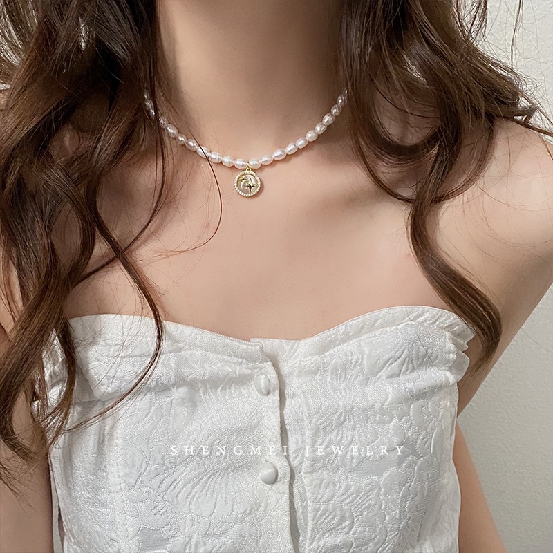 Wholesale Jewelry Ins Style Elegant Heart Shape Flower Bow Knot Imitation Pearl Alloy Necklace display picture 3