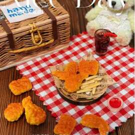 迷你炸物小食混 高品树脂仿真食玩 树脂diy配件微缩