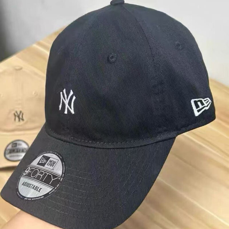 Korean Fashion Versatile Newera Trendy Ny Embroidered Denim Baseball Cap Large Head Circumference Face-Slimming Couple Sports Cap