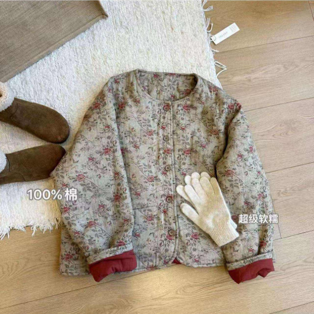 10/5【棉麻】森系斜纹棉麻布刺绣棉服