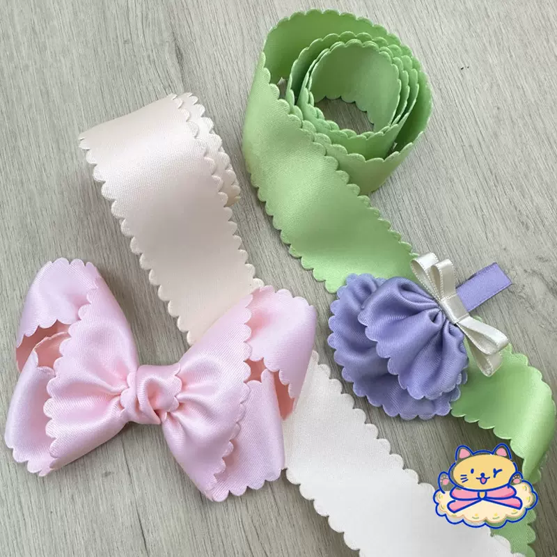 亮光花边棉丝带 手工diy发饰蝴蝶结材料服饰草帽配件礼盒花束包装