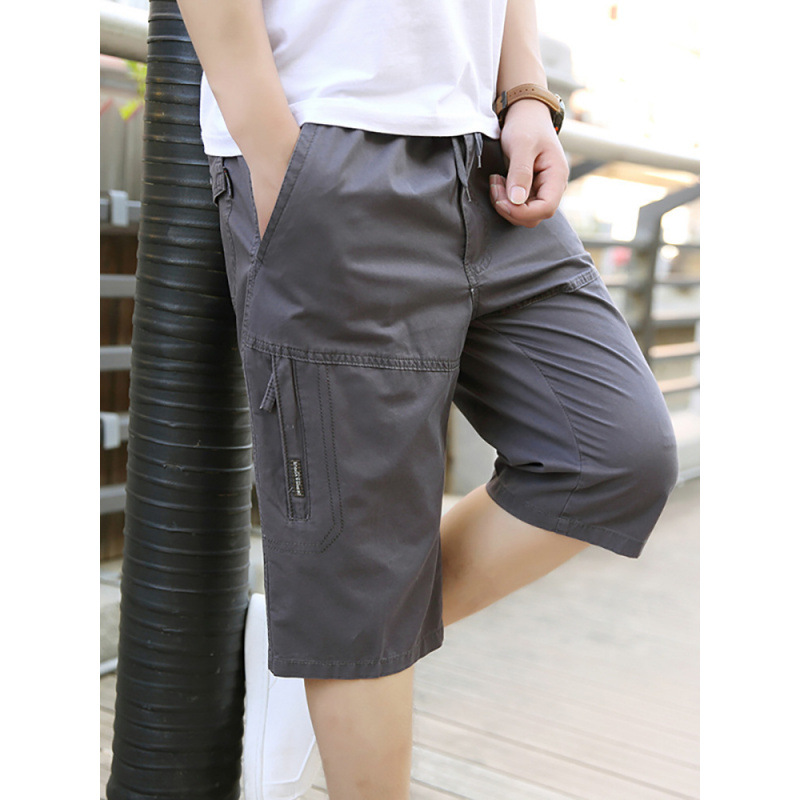 Zorro Prince Cropped Pants Men's Summer Thin Shorts Pure Cotton Mid-Pants Outer Wear Large Size Work Pants Casual and Loose