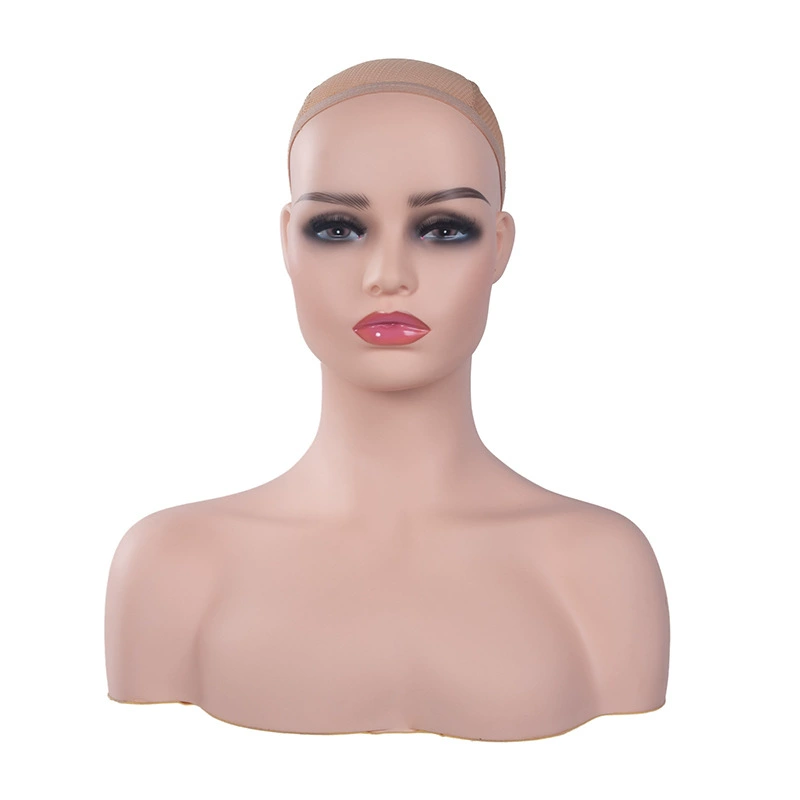 Wig, mannequin head, earrings PVC, necklace, tubing, European style
