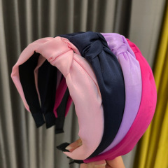 韓国式ネット赤純色カチューシャ女性百合アンドロメダ外出insカチューシャ洗森系カチューシャ