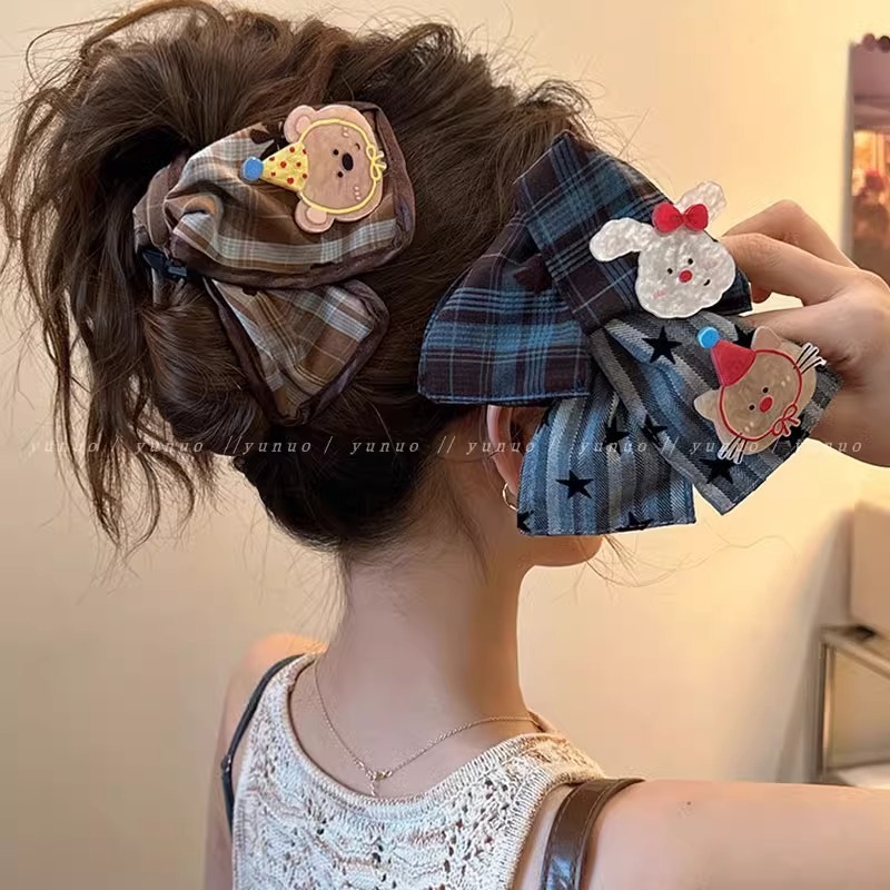 オリジナルデザイン〜女性用のかわいい漫画のヘアクリップ、2025年の新しいスタイル、後頭部にたくさんの髪のヘアクリップ、高級サメクリップ|undefined