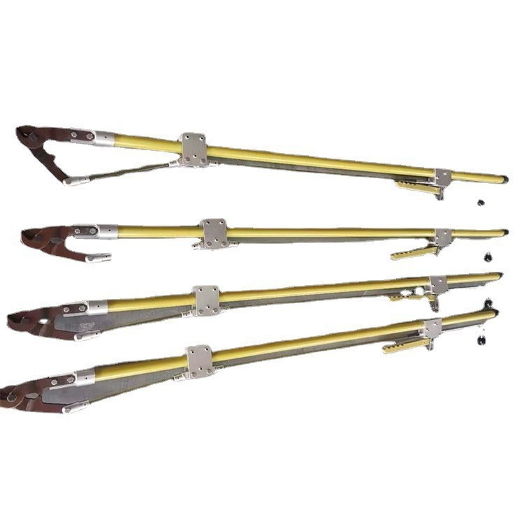 美国hastings带电作业长柄线缆剪刀电力施工绝缘断线剪棘齿剪线钳