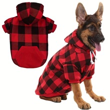 U 28611 Christmas Pet Plaid Hoodie ����������� �羳ŷ��