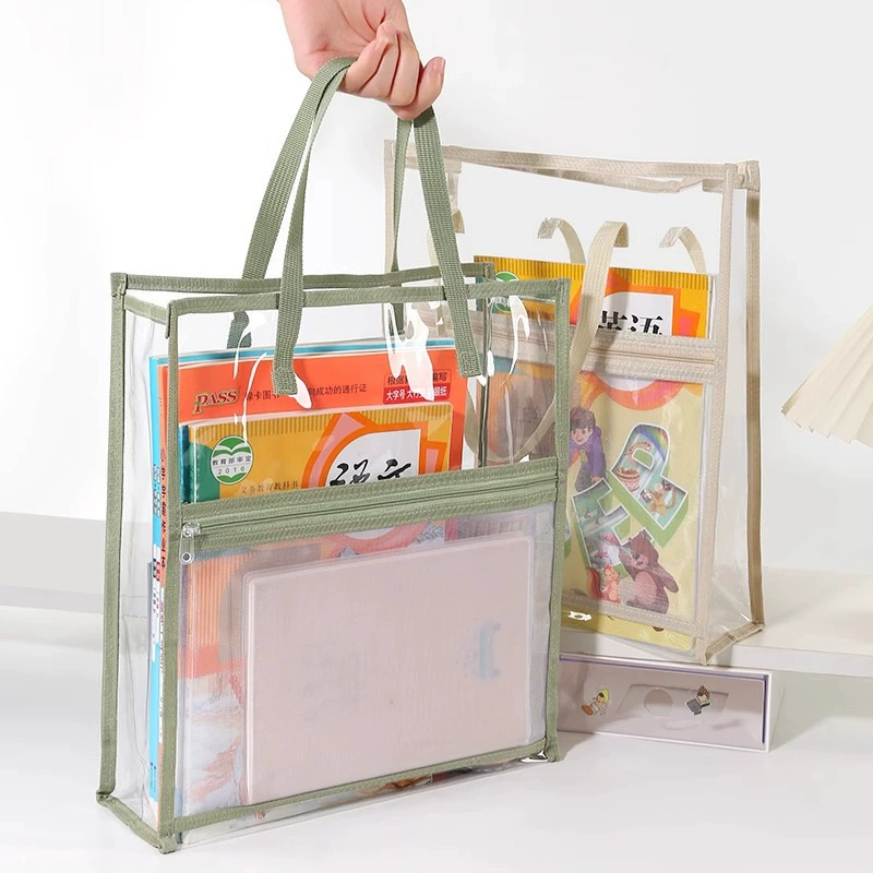 Прозрачная многофункциональная сумка из ПВХ, сумка для документов, простая прозрачная сумка для документов большой емкости, сумка для документов, оптовая продажа
