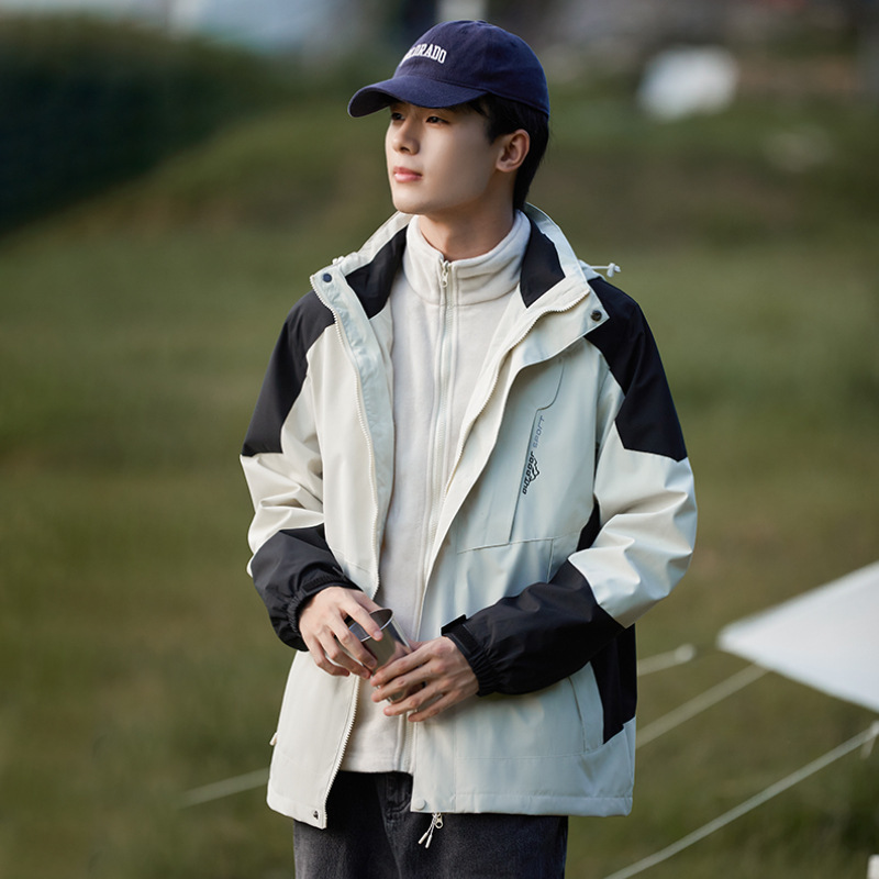 冲锋衣男女户外三合一小个子春秋外套加绒加厚2025新款防风登山服|undefined