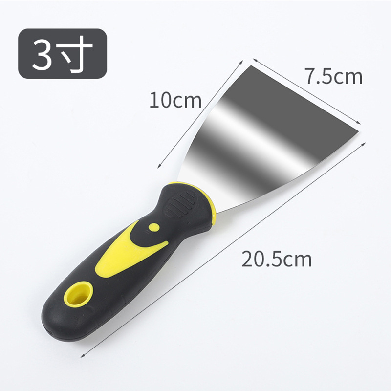 Cuchillo de masilla mayorista mango de pegamento cuchillo de masilla de acero inoxidable mango de plástico pala cuchillo de masilla mango de pegamento cuchillo de lote cuchillo raspadora de acero inoxidable