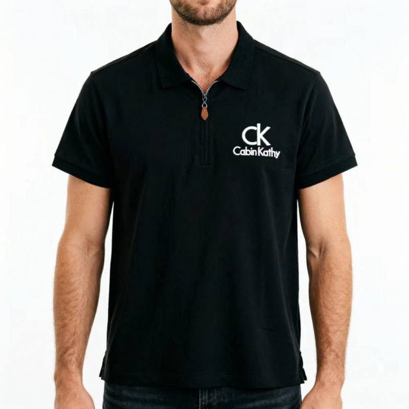 Men's Business Polo Shirt Summer New Style Ck Embroidered Lapel Short-Sleeved Light Luxury Sports Style Casual Men's Tops Wholesale Men's Business Polo Shirt Summer New Style Ck Embroidered Lapel Short-Sleeved Light Luxury Sports Style Casual Men's Tops Wholesale