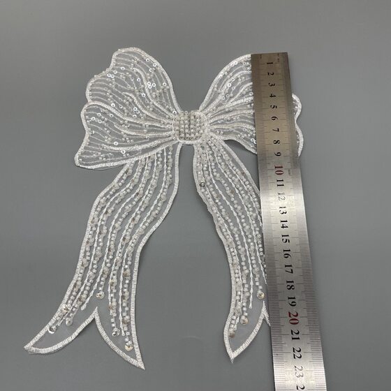 Computer beaded butterfly applique sequin corsage dress decorative summer denim shorts pocket foreign trade clothing