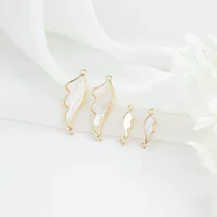 Zhongxing 14k настоящее золото минималистичный японский и корейский стиль ракушки с двумя крыльями