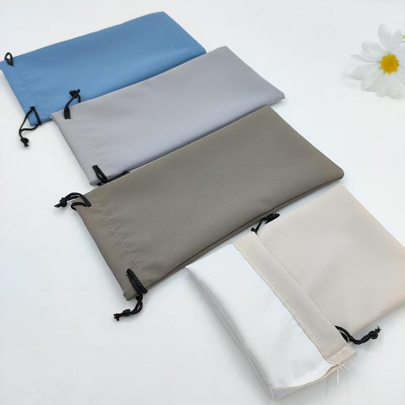 Estuche para gafas, bolsa para gafas, color sólido para estudiantes, hombres y mujeres, bolsillo con cordón, bolsa para gafas de sol, bolsa para gafas de sol, bolsa para ojos