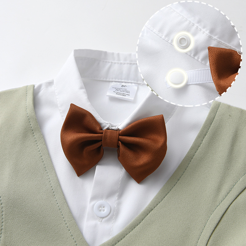 Ropa de Niños de comercio exterior al por mayor chaleco falso de dos piezas Traje para niños ropa de bebé primavera y otoño ropa de otoño para niños de manga larga