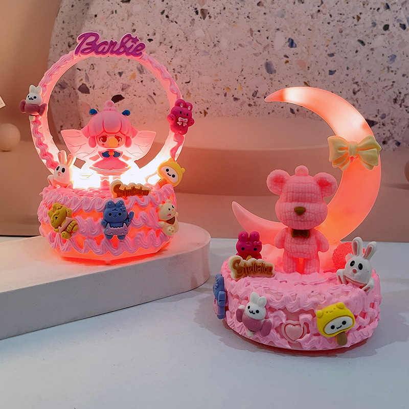 Net Red Diy Little Bear Moon Night light Decoration lovely Bubble girl children manual diy Gift bag material