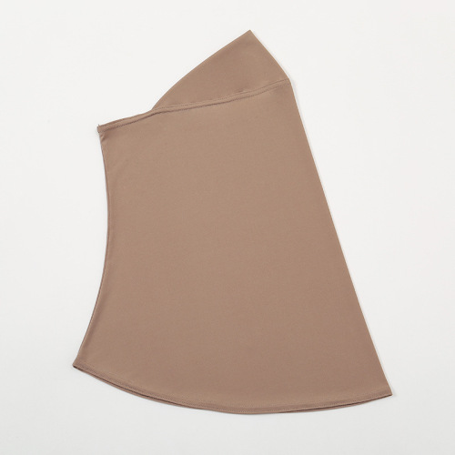 Cross-border new style convenient headscarf long neck solid color base cap small hat foreign trade single color crystal linen base hat for women