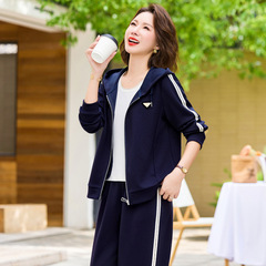 气质妈妈秋装运动服套装洋气中老年女装外套春秋季休闲上衣两件套