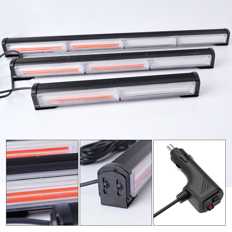 High-contrast flashing warning bar light engineering vehicle top warning escort light center web daytime LED bar light original factory