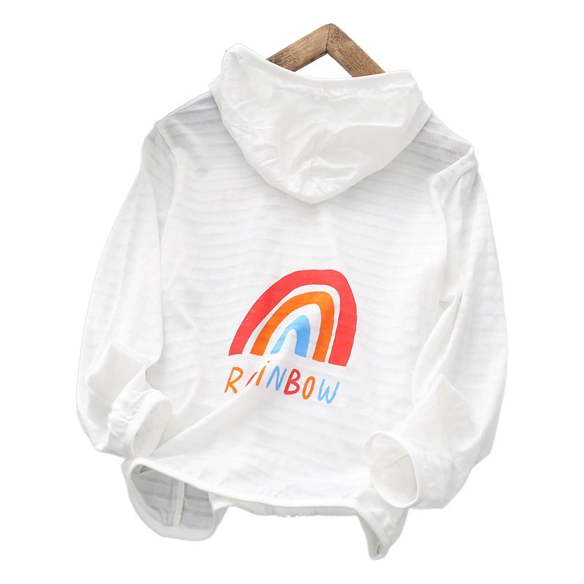 Новая тонкая хлопковая куртка 2026 года с волокном полыни, детская солнцезащитная одежда, дышащая солнцезащитная одежда с капюшоном для малышей