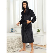 Z 18797 Men's Hooded Flannel Robe ��ʿ˯�� �羳����ѷŷ����