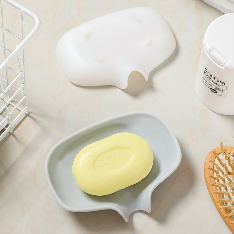 Caja de jabón de desviación caja de jabón de silicona drenaje caja de jabón de baño creativo para el hogar lavabo antideslizante drenaje jabón base en stock