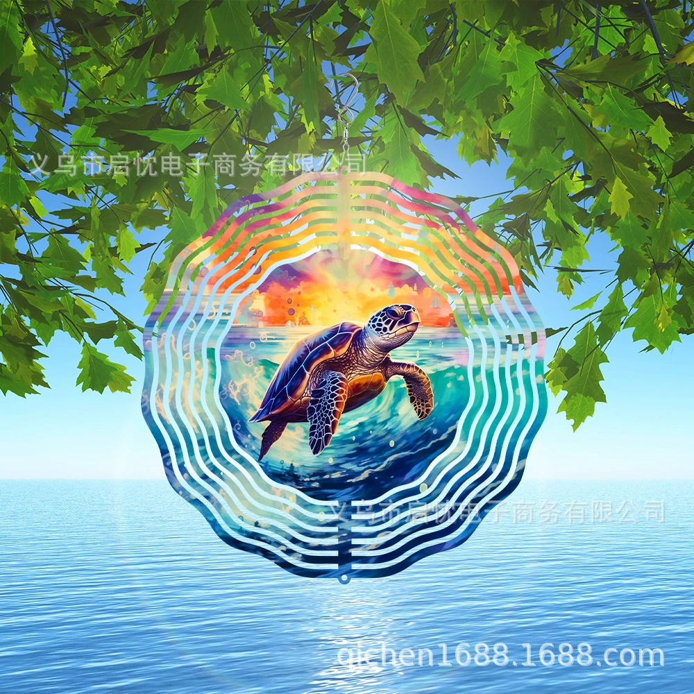 Трансграничный взрыв животных ветровой подвески наружный двор сад декоративный бабочка петух сова 3D вращающийся колокольчик