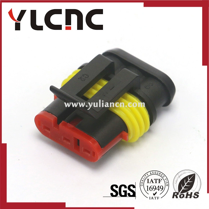 DJ7031-1.5-21 3-контактный автомобильный проводной разъём (beam plug) водонепроницаемый коннектор HID, гнездо 282087-1