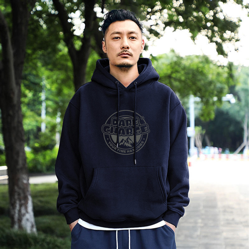 Navy blue hooded thin -990 [quality version] GL