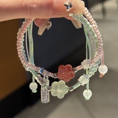 新スタイルの国風少女梅の花が手綱を編むカップルのブレスレット