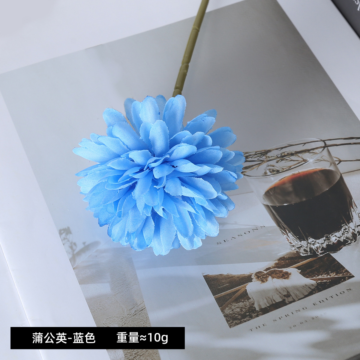 Simulación de diente de león una sola cabeza cebolla bola crisântemo decoración del dormitorio decoración de la sala de estar flores falsas flores de seda boda decoración de boda