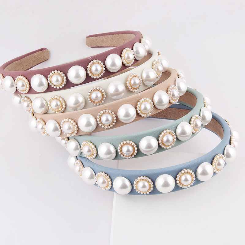 New Korean Fashion Milk Silk Pearl Headband display picture 1