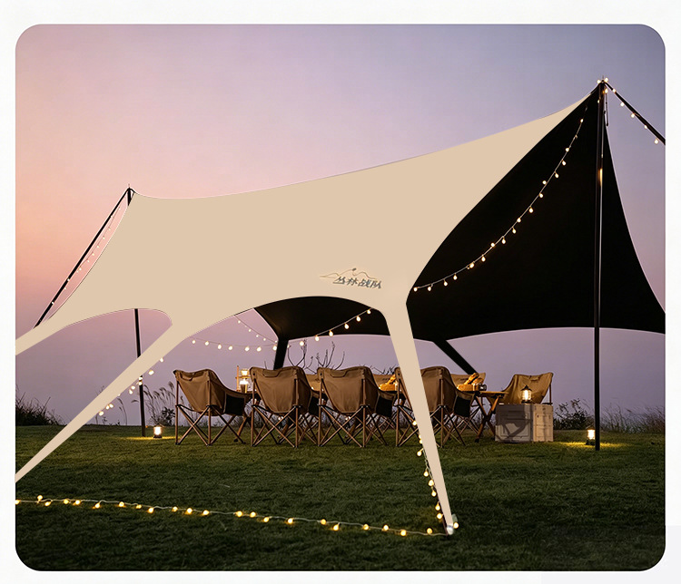 Jungle Warriors Octopus Canopy Tent Outdoor Octopus Instant Setup Camping Thickened Black Coating Sunscreen Quick-Open Canopy