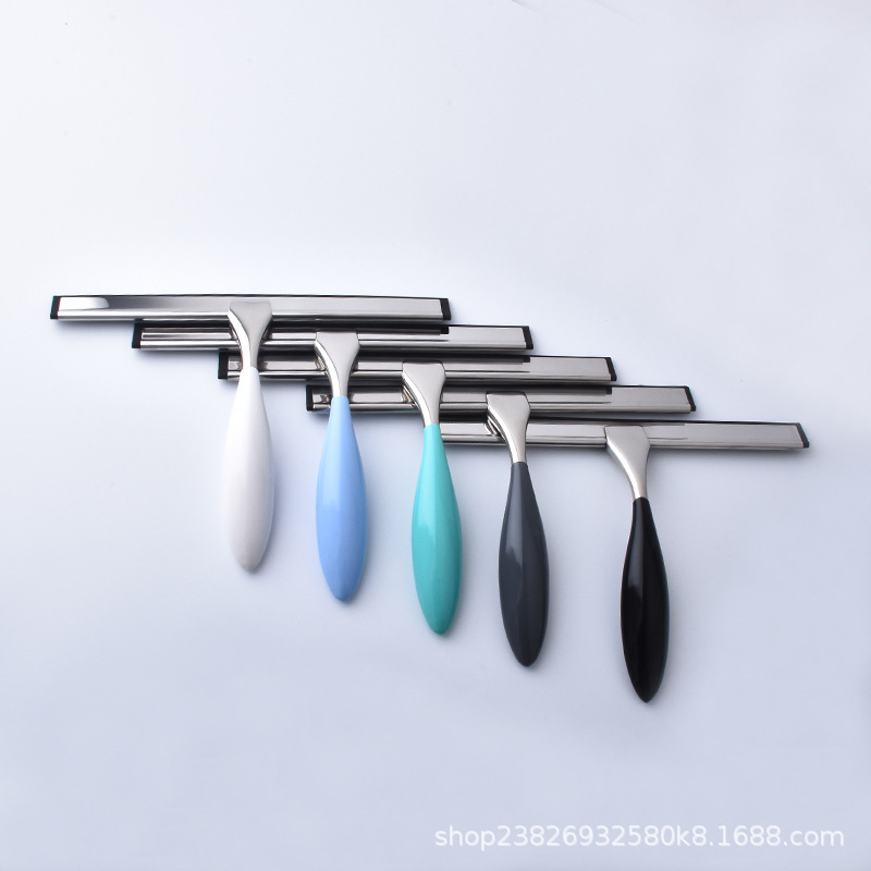 Manufacturer Wholesale Stainless Steel Glass Squeegee Bathroom Glass Cleaning Scraper Commercial Plastic-Coated Non-Slip Squeegee