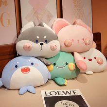 卡通外贸恐龙抱枕毛绒玩具腰靠批发logo娃娃大号靠枕儿童陪睡礼物