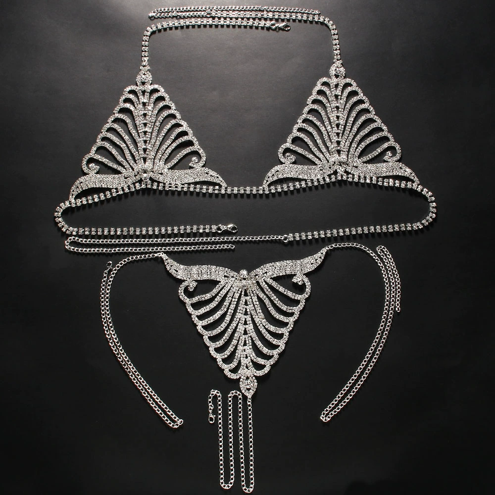 Пер Cross-border горя hot bikini sexy body chain European and American nightclub sex rhinestone chest chain female accessories body chain