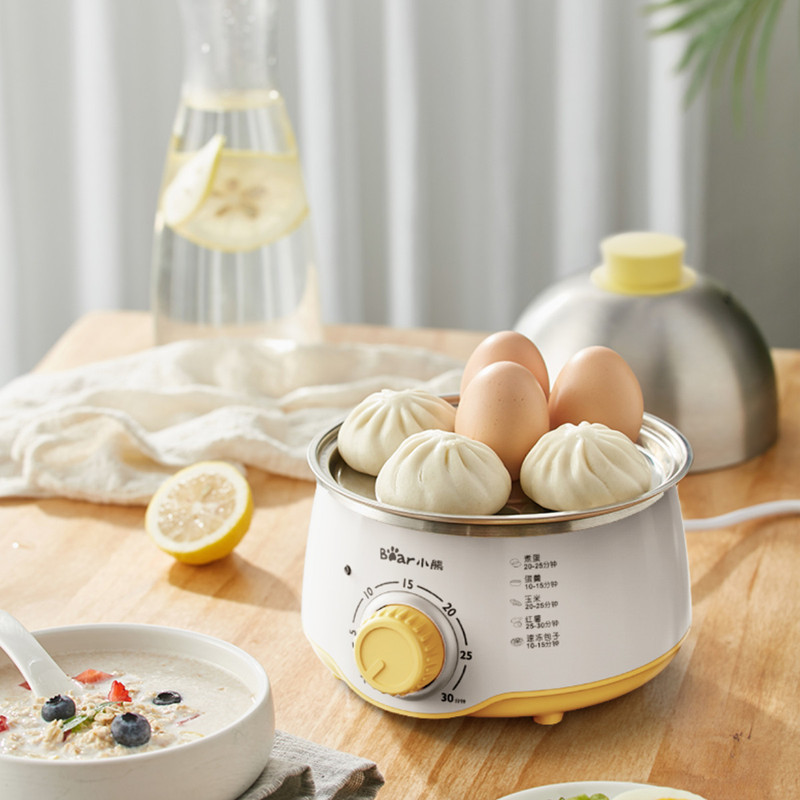 熊の卵煮器ZDQ-A07U1二層ミニタイミングステンレス製の卵煮器の卵蒸し機の朝食|undefined
