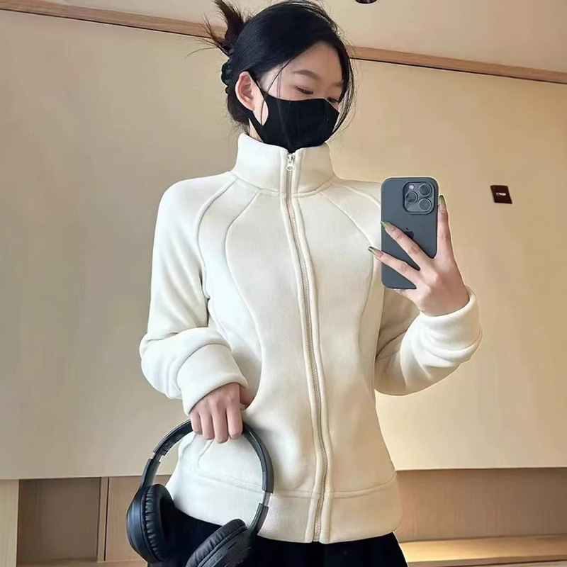 Autumn and Winter New Style Fleece Sweatshirt Jacket for Women 2026 Spring and Autumn Fleece Waist-Cinching Popular Style with Added Fleece and Thickened Slim Fit Inner Lining Autumn and Winter New Style Fleece Sweatshirt Jacket for Women 2026 Spring and Autumn Fleece Waist-Cinching Popular Style with Added Fleece and Thickened Slim Fit Inner Lining