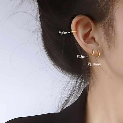 Sleep without removing pure silver earrings for women, small ear rings, new  trendy cool ear bones, Instagram student