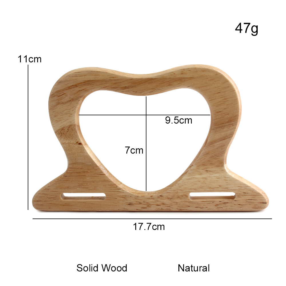 원목, 홈이 있는 하트 모양 옷걸이, 원목 색상