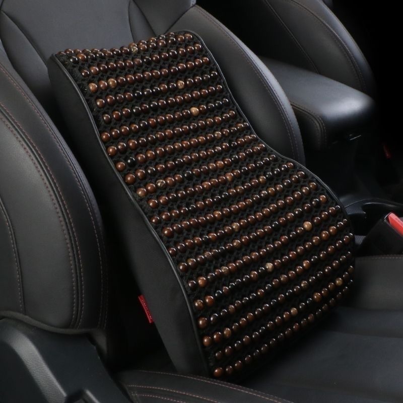 Natural Bodhi Seed Lumbar Support Summer Car Breathable Backrest Bead Pillow Memory Foam Massage Headrest Driver Lumbar Cushion