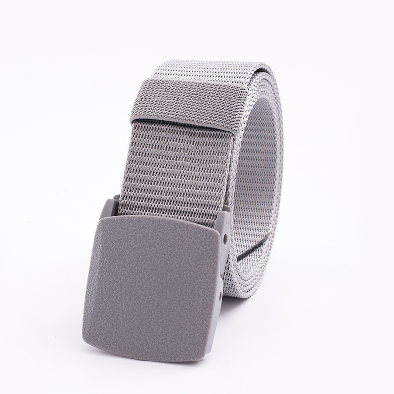 Cinturón de Lona/Nylon sin Metal para Hombre y Mujer, Hebilla de Plástico, Apto para Entrenamiento y Control de Seguridad, Venta por Mayor