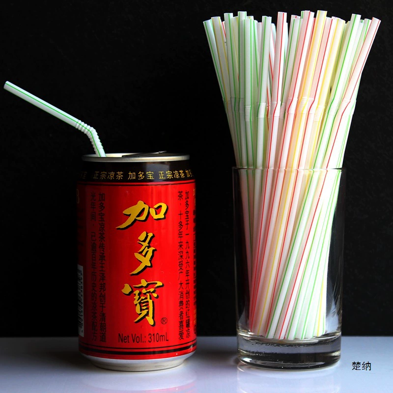 Пластиковая соломинка, сумка, Cola, 21×0,5 см, 100 штук