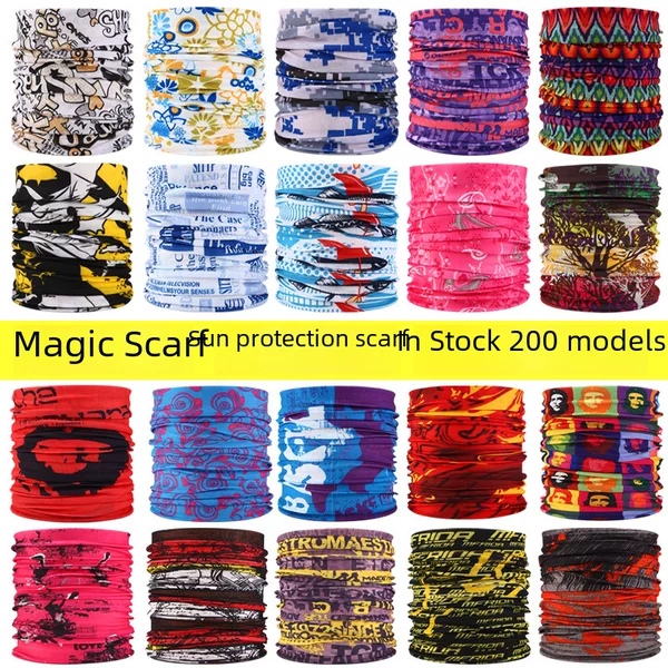 Outdoor Seamless Magic Turban Men's and Women's Bicycle Riding Turban Mask Neck Set Wind-proof Sun-proof Scarf Summer
