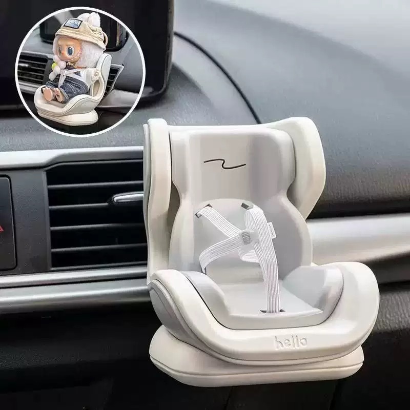 Bubble Mart Labubu Adapts to Safety Seats, Car Doll Ornaments, Car Air Outlet Decorations