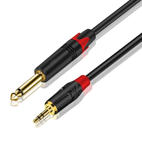 3.5 to 6.5 audio cable, mobile phone and computer connected to mixer amplifier, electric guitar 3.5MM to 6.35MM cable